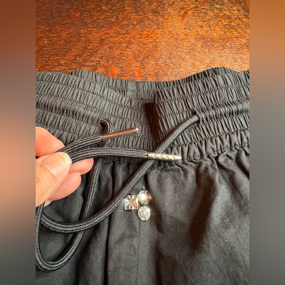 Sandro- Andalousie Rhinestone Embellished Drawstring Shorts. Size 36 or US 2/4 - Picture 10 of 12